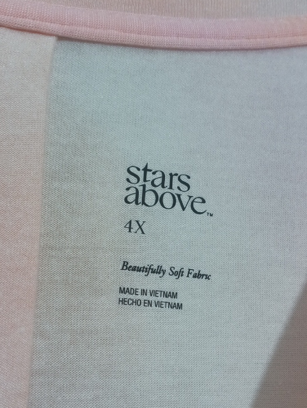 Stars Above Peach & Pink Gradient Tee nightgown NWT Sz 4X - Picture 3 of 6